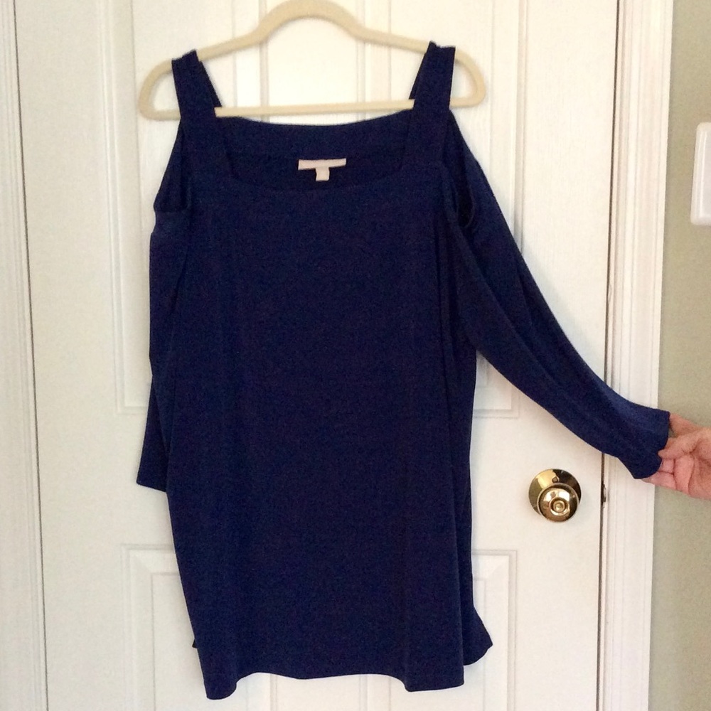 🌟HP🌟NWOT Indigo Cold Shoulder 3/4 Top Woman Within 2X